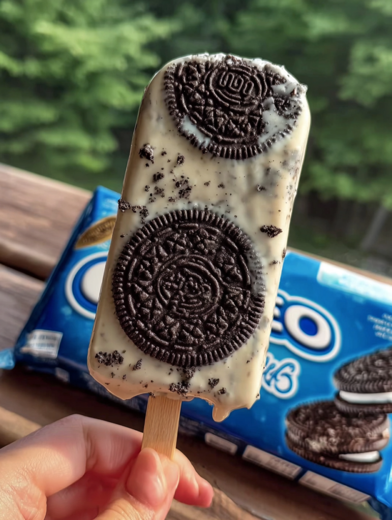 Bâtonnet de glace Oreo dessert facile et rapide
