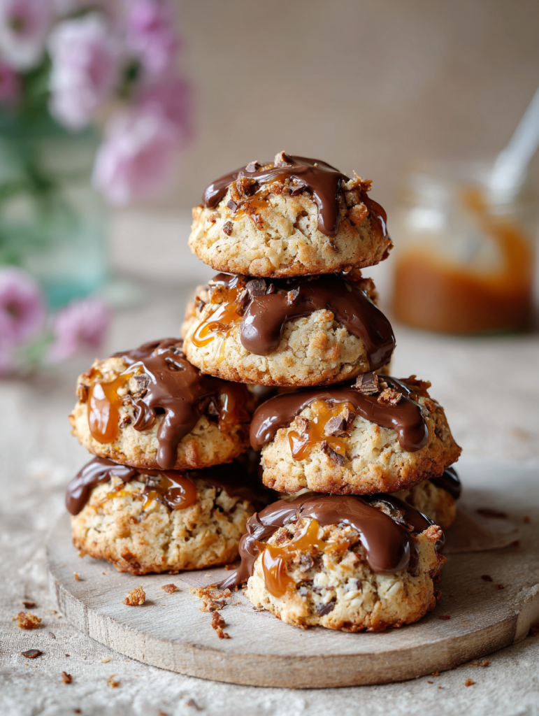 Cookies sans cuisson riz soufflé chocolat caramel
