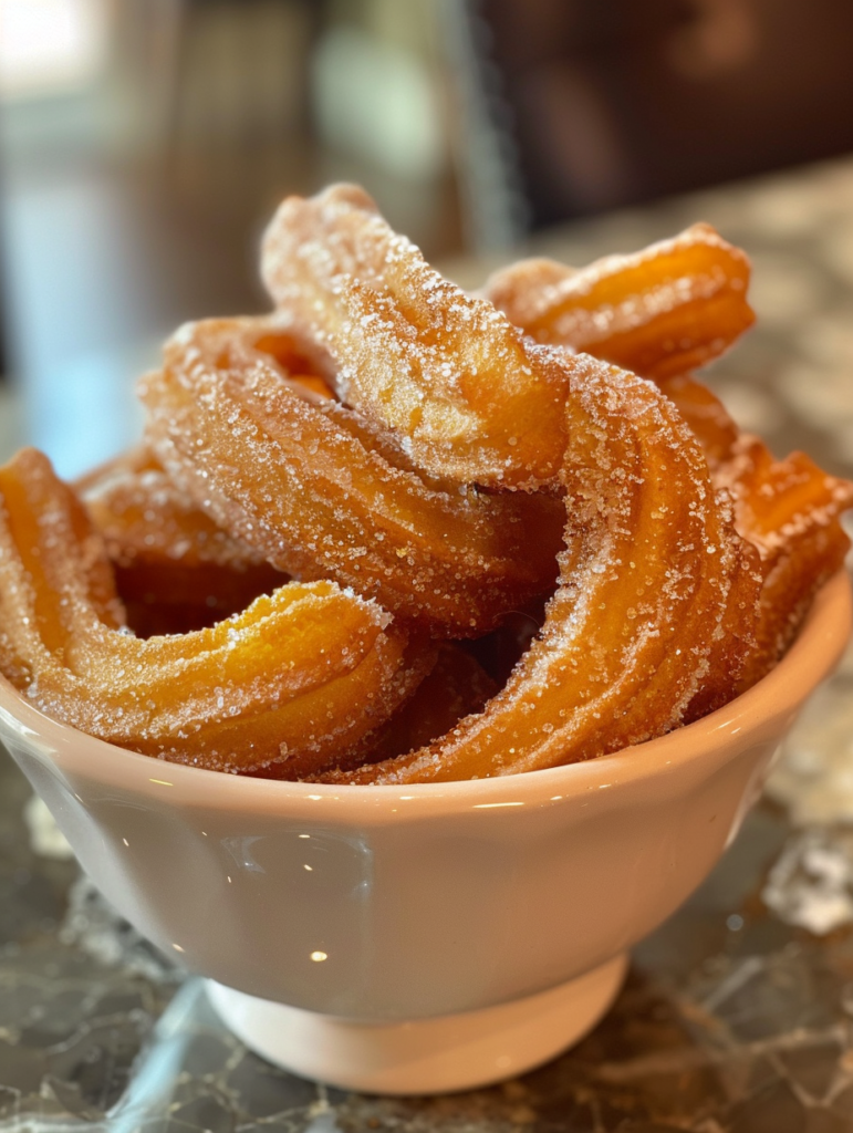 Bouchées de churros croustillantes cuites à la friteuse à air