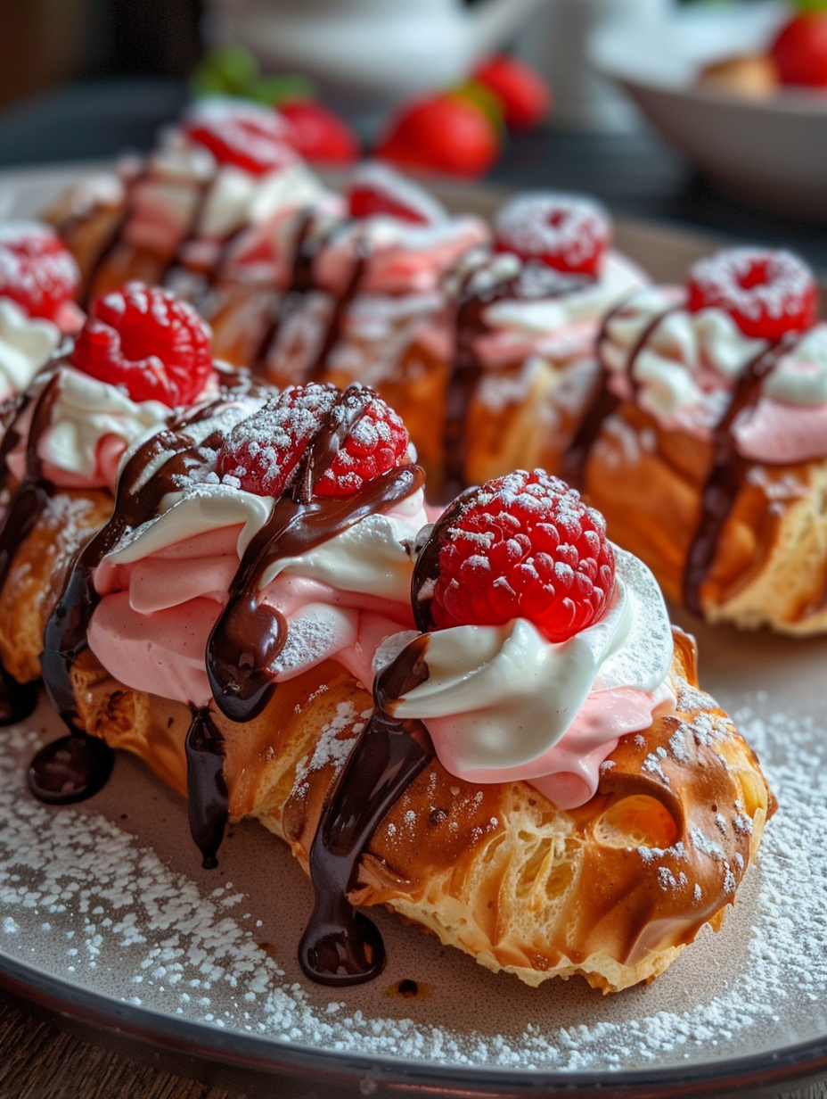 Recette de choux à la crème aux fraises
