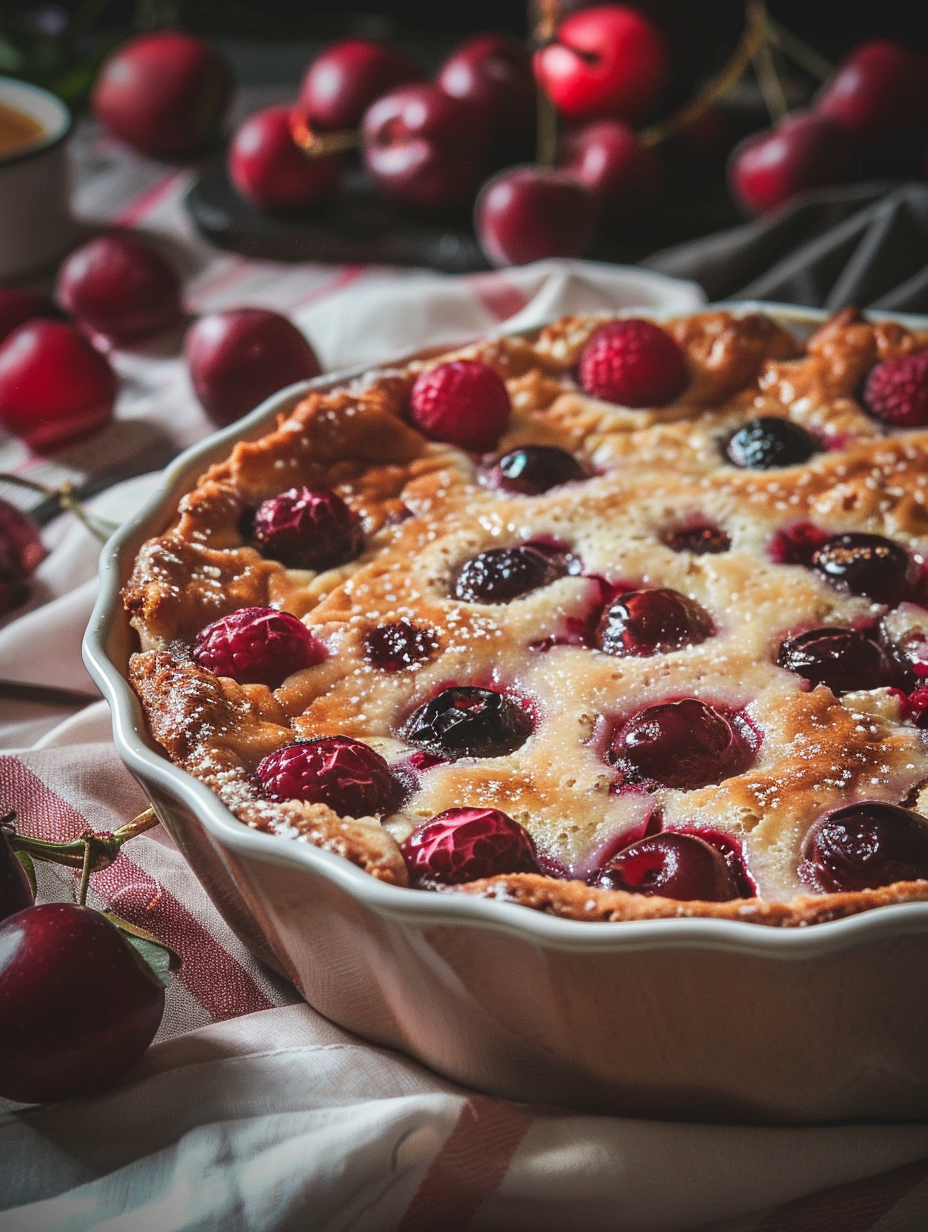 Désert Facile : Clafoutis aux Cerises sans Cuisson | Recette Sucrée Rapide