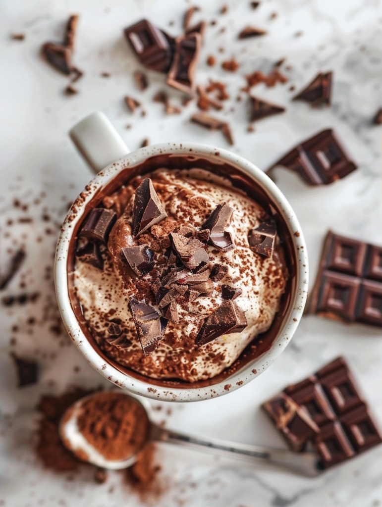 Gâteau au chocolat et Nutella facile en mug