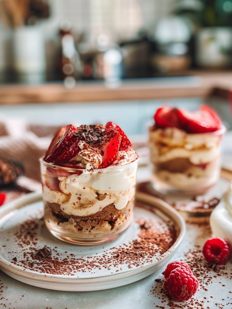 Tiramisu aux fraises en verrines : Un dessert frais, léger et ultra gourmand