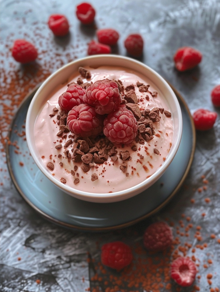 Dessert facile : Mousse Chocolat Blanc Framboise rapide