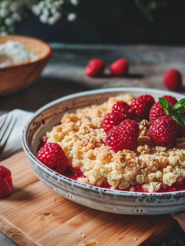 Dessert facile fraise minute : crumble sucré rapide