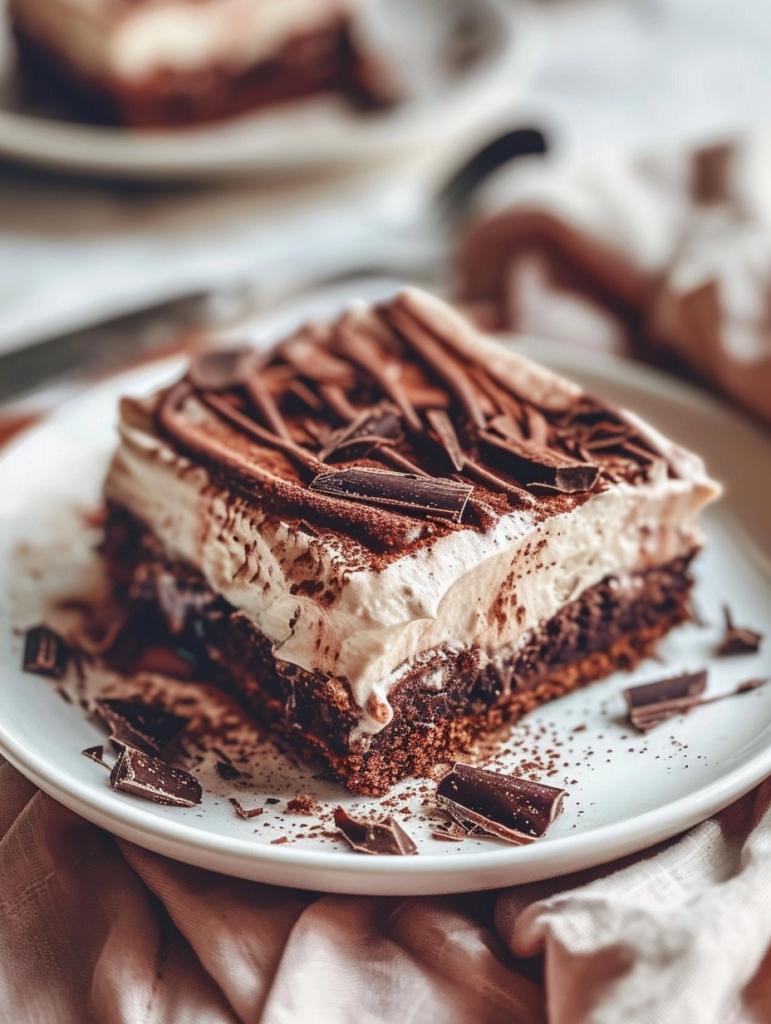 Dessert facile : Brownies tiramisu crémeux et gourmand
