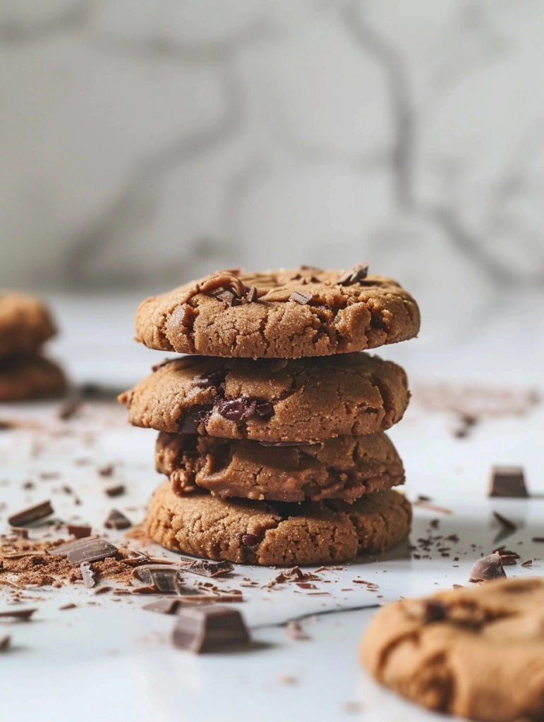 cookies pépites chocolat noisette, cookies encore chauds sortant du four, croquants et dorés.
